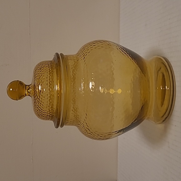 Vintage Amber Lidded Canister - Picture 3 of 16